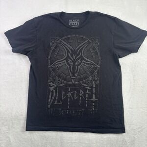 Black Craft Cult Black Short Sleeve Graphic Shirt Gothic Emo Punk Men's Large